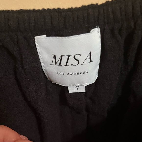 LAST CHANCE | MISA Los Angeles Helena black off the shoulder tassel dress - Picture 5 of 9